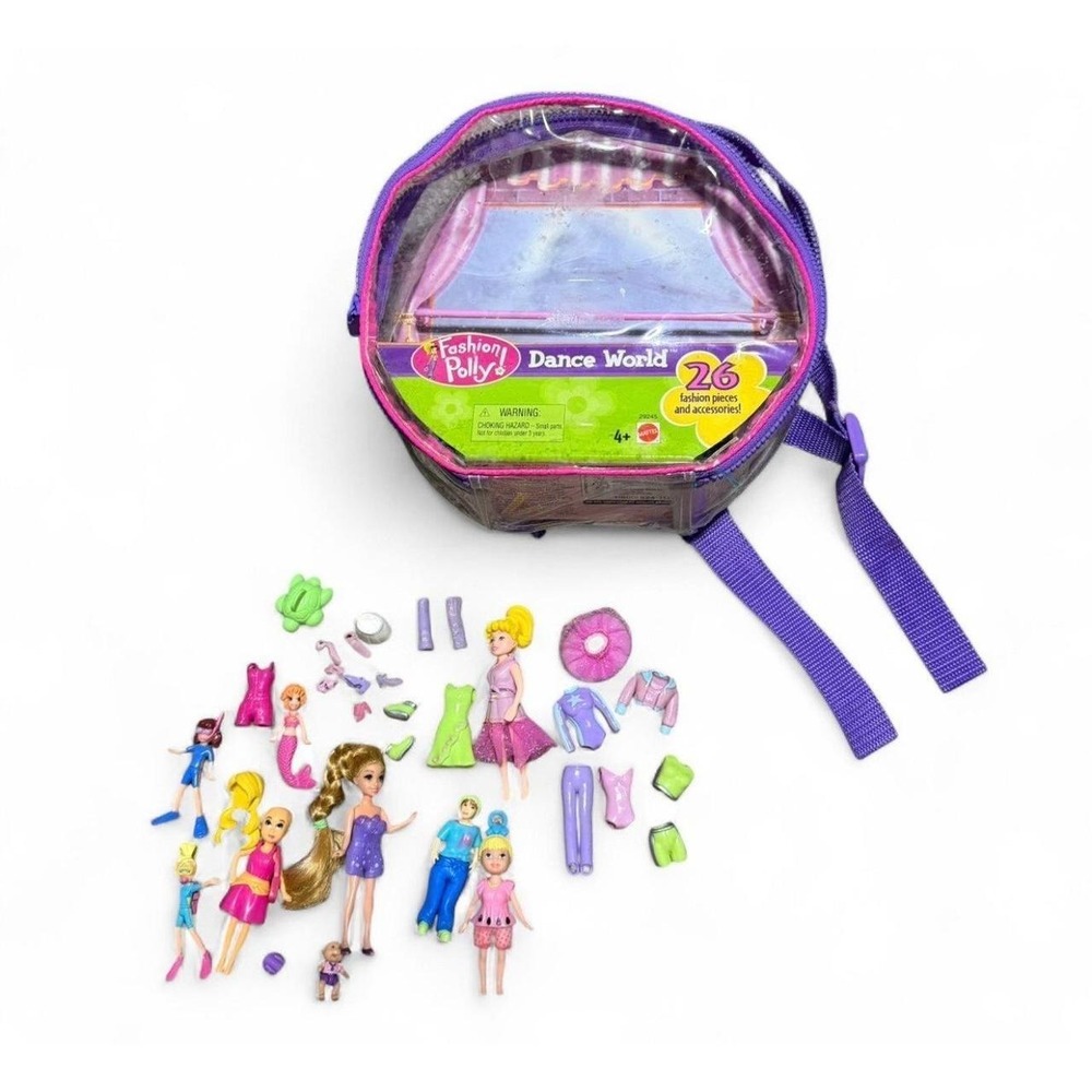 Fashion Polly Dance World Carry Case Dolls Clothes Accessories Mattel Lot 2000